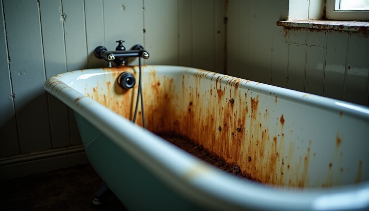 Rouille dans la baignoire : quels risques pour votre santé ?