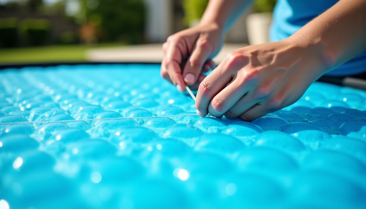 Guide pratique : coudre soigneusement une bâche à bulle pour piscine